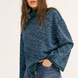 Free People Sunny Days Turtleneck Top Bell Sleeves